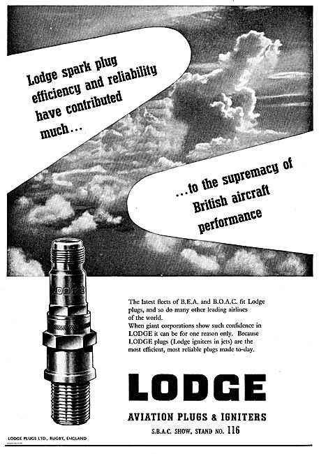 Lodge Spark Plug Efficiency Contributes To UK Aircraft Supremacy 