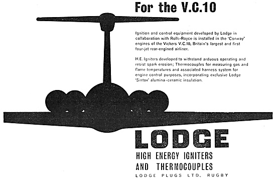 Lodge Aircraft Sparking Plugs & Igniters                         