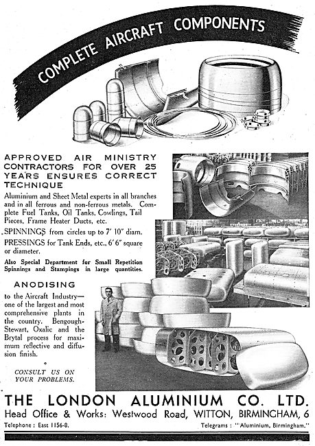 The London Aluminium Co Ltd - Aircraft Components                