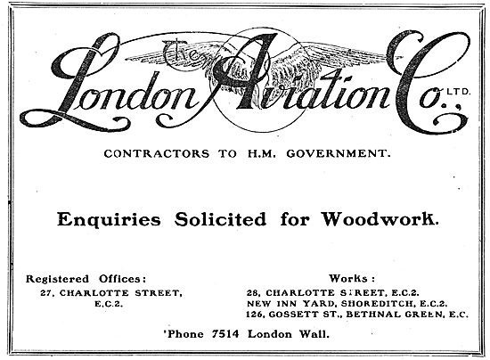 The London Aviation Co - Charlotte St. Aircraft Manufacturers    