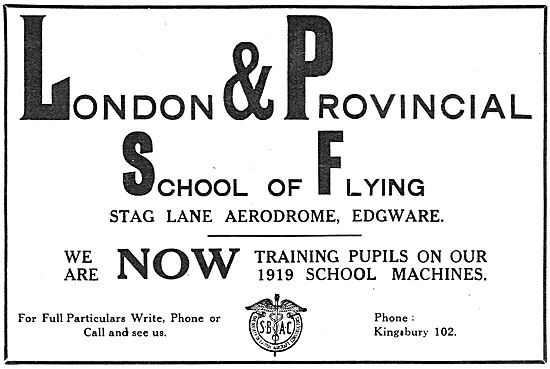 London & Provincial School Of Flying                             