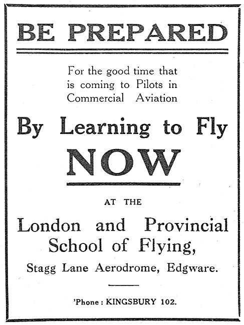 London & Provincial School Of Flying                             