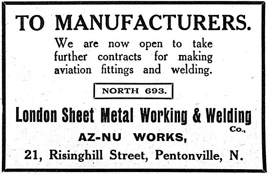 London Sheet Metal Working & Welding. AZ-NU Works. 21 Risinghill 