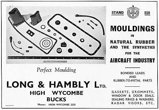 Long & Hambly Mouldings In Natural Rubber For Aircraft           