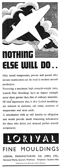 Lorival Mouldings For Aircraft Components 1937                   