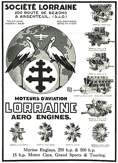 Lorraine Aero Engines - Current Range Of Engines                 