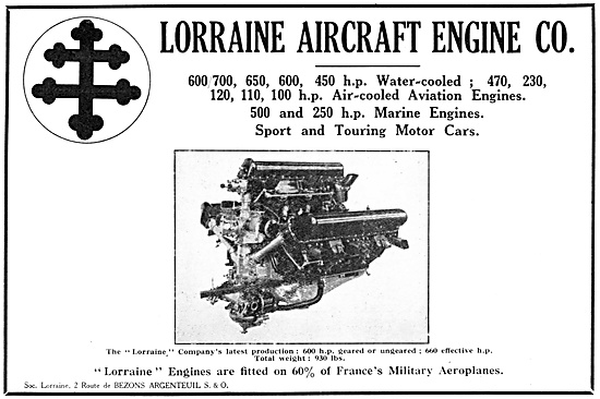 Lorraine Aero Engines 1929                                       