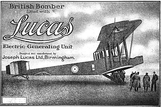 British Bomber Fitted With Lucas Electric Generating Unit.       