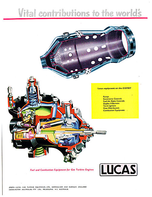Lucas Aircraft Fuel System Components - Combustion Equipment     