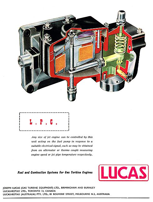 Lucas Aircraft Fuel System Components - LPC Unit                 