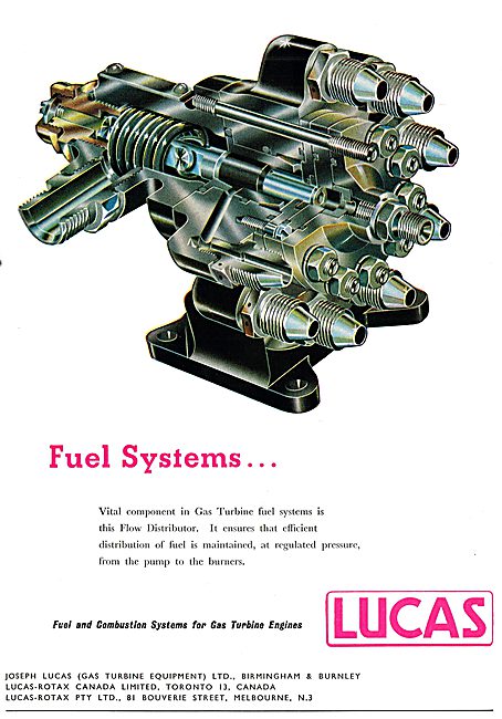 Lucas Aircraft Fuel System Components - Flow Distributor         