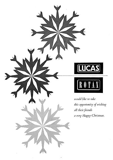 Lucas-Rotax Christmas Greetings 1959                             