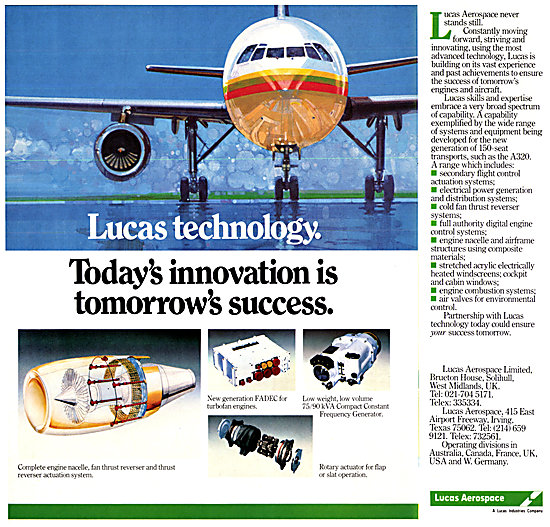 Lucas Aerospace Systems - Lucas FADEC 1983                       
