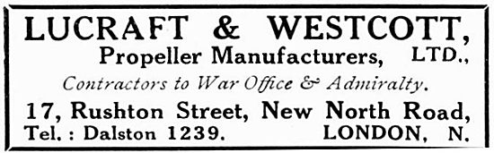 Lucraft & Westcott. Propeller Manufacturers                      