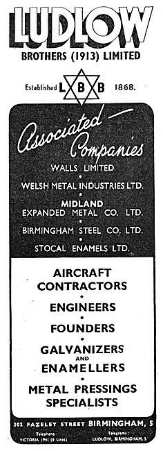 Ludlow Brothers. Aeronatical Engineering & Metals                