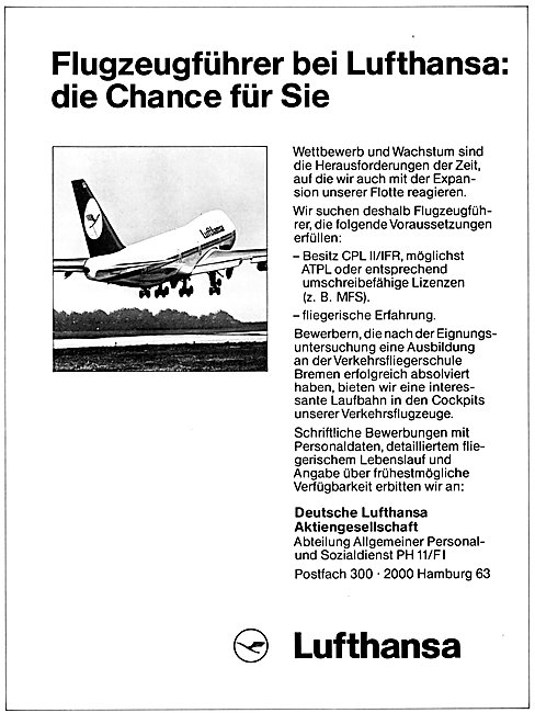 Lufthansa Pilot Recruitment 1988                                 