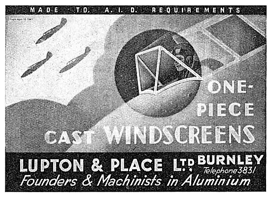 Lupton And Place One Piece Cast Aircraft Windscreens             