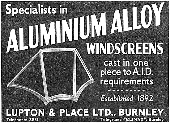 Lupton & Place - Aluminium Alloy Cast Windscreens                