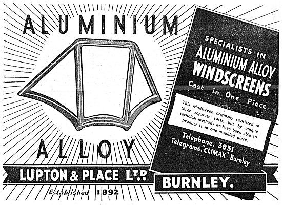 Lupton & Place One Piece Cast Pilots Windscreens                 