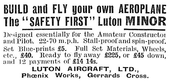 Luton Aircraft : Luton Minor                                     