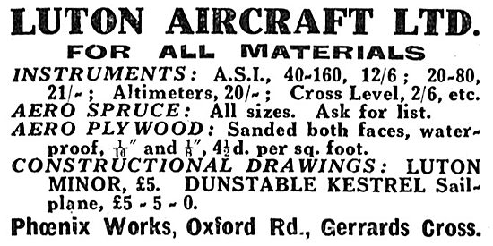 Luton Aircraft Ltd - Phoenix Works, Oxford Rd, Gerards Cross     