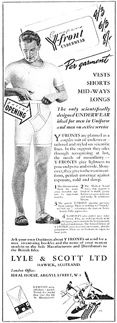 Lyle & Scott . Y-Fronts - Y-Front Underwear 1940                 