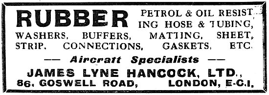 James Lyne Hancock Ltd. Rubber Components. 1919                  