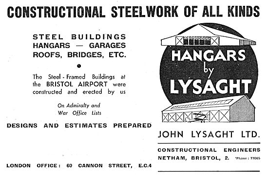 Lysaght Constructional Steelwork For The Aircraft Industry       