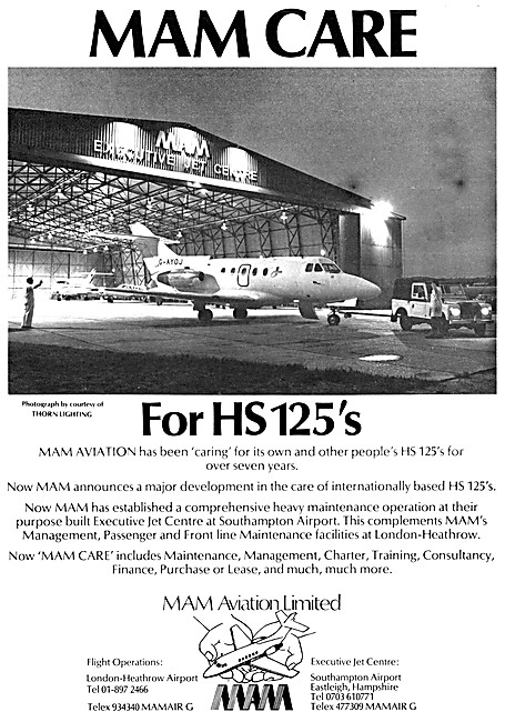 MAM Aviation. Aircraft Charter, Maintenance, Sales & Consultancy 