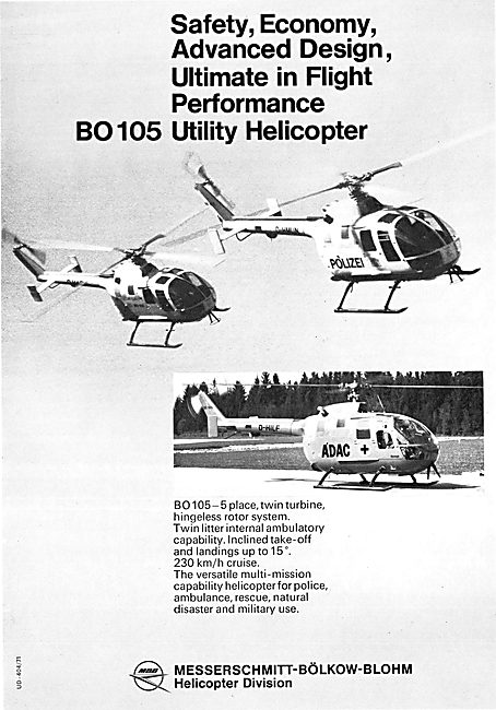 MBB BO 105 Helicopter                                            