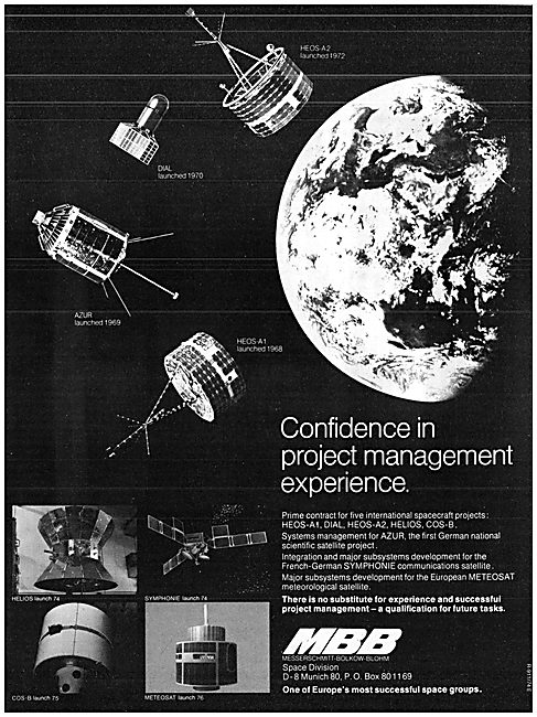 Messerschmitt-Bolkow-Blohm MBB Space Projects 1974               