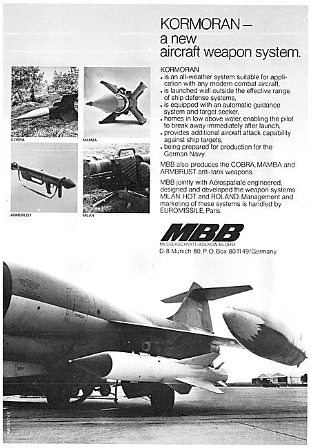 MBB Kormoran MBB Cobra MBB Armbrust MBB Mamba Missiles           