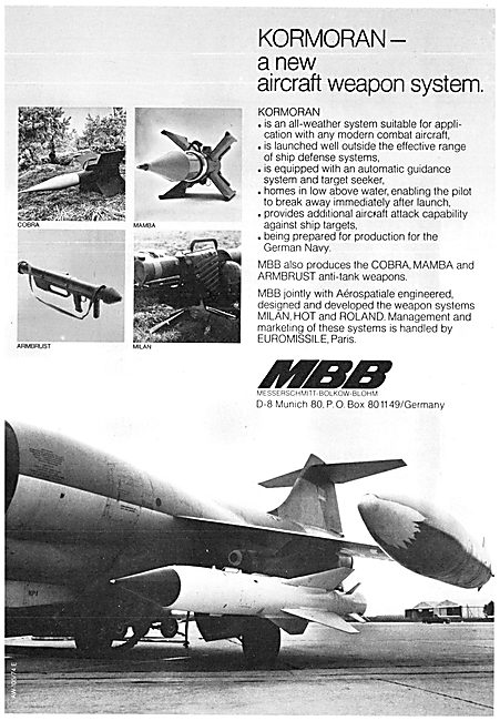 MBB Kormoran MBB Cobra MBB Armbrust MBB Mamba Missiles           