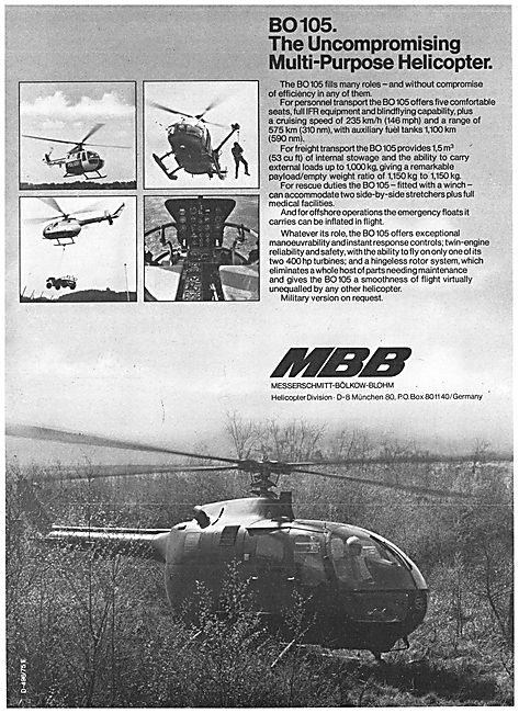 MBB BO 105 helicopter                                            