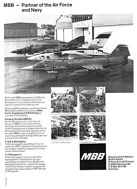 MBB Panavia  MBB Aerospace Collaboration                         