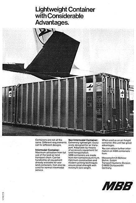 Messerschmitt-Bolkow-Blohm MBB Freight Containers                