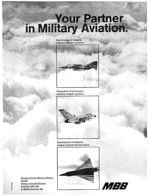 MBB Aerospace Military Aircraft Partner Programmes 1978          