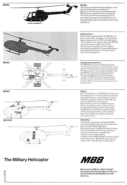 Messerschmitt-Bolkow-Blohm MBB BO 105                            