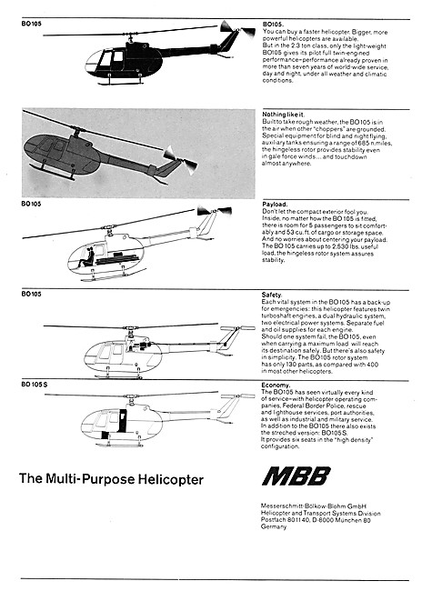 MBB Helicopters 1979                                             
