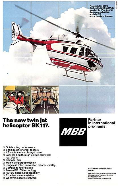 MBB BK 117 Helicopter                                            