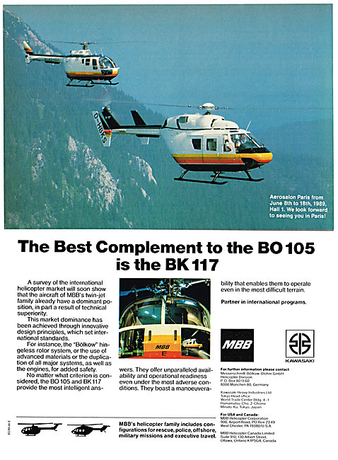 MBB BK 117 Helicopter                                            