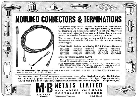 M.B.Metals Moulded Connectors & Terminations Etc                 