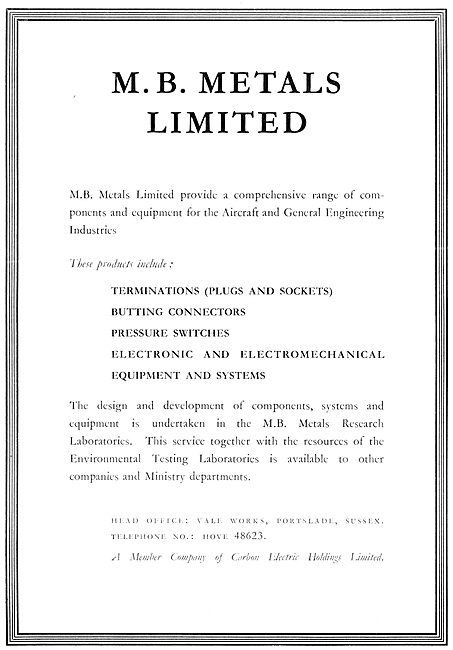 M.B.Metals - Electrical Wiring Components And Sundries           