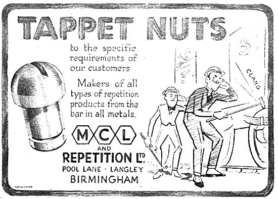 MCL Repetition. Tappet Nuts & Repetition Products From The Bar   
