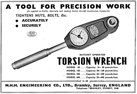  M.H.H. Engineering Torsion Torwue Wrench                        