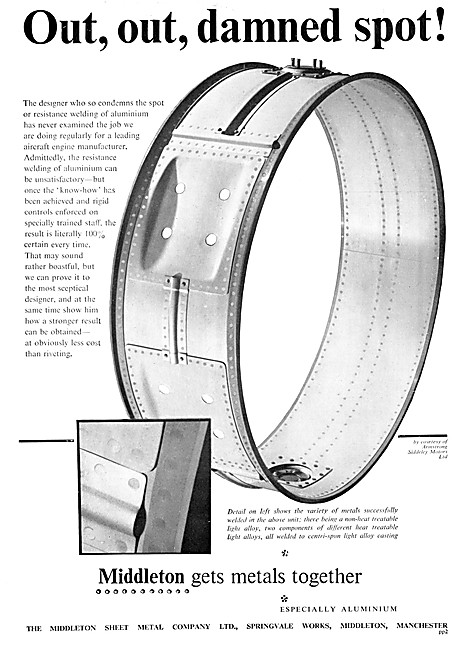 MIddleton Sheet Metal Co Ltd. Aircraft Component Manufacturers   