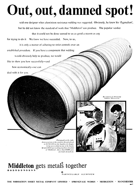 MIddleton Sheet Metal. Aircraft Component Manufacturers          