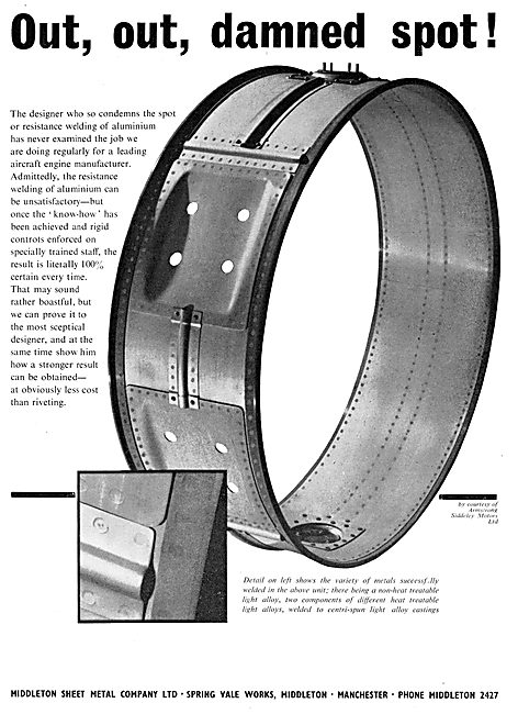 Middleton Sheet Metal Co Ltd. Aircraft Component Manufacturers   