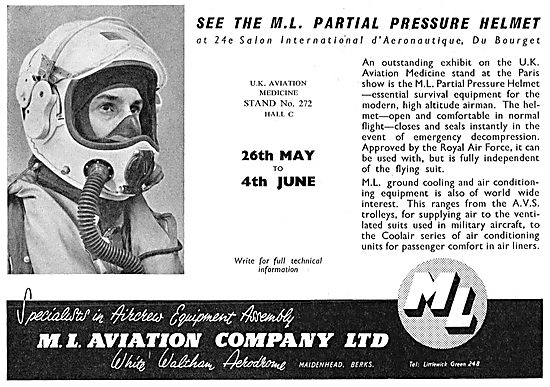 M.L. Aviation - Partial Pressure Flying Helmets For Aircrew      