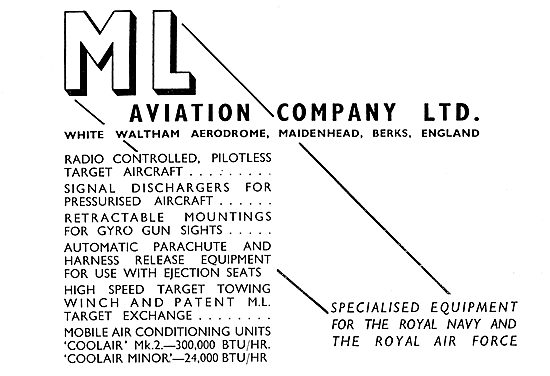 M.L.Aviation ML  - Designers & Manufacturers Of Specialised Eqpt 